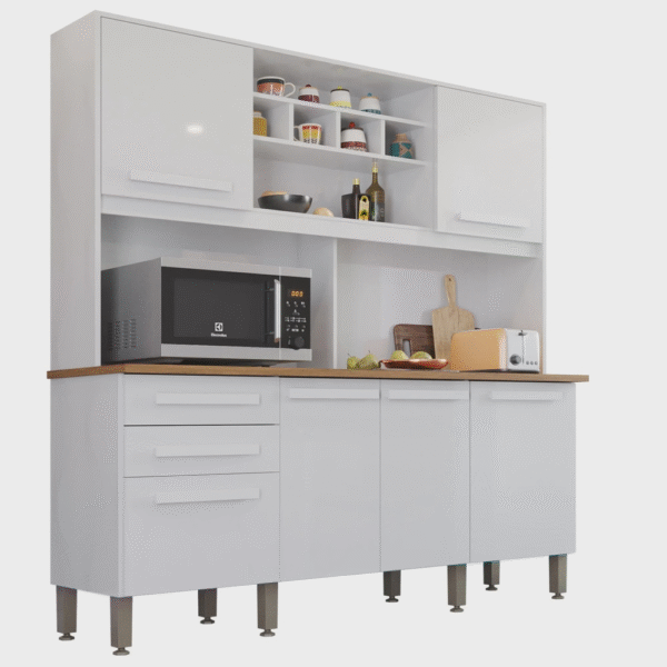 Armário para Cozinha 6 Portas 2 Gavetas Luna Plus
