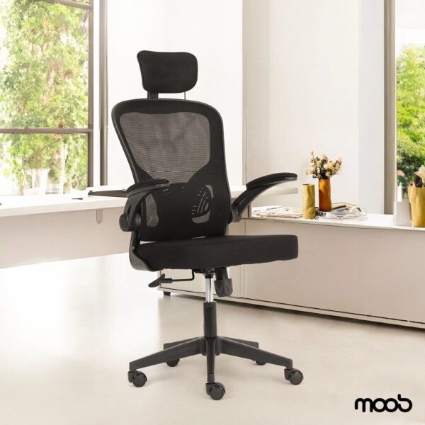 Cadeira de Escritório Presidente Moob Veneza Com Ajuste de Altura e Sistema Relax Base Giratória Encosto Ergonômico