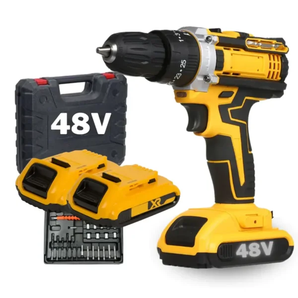 Parafusadeira Furadeira 48V 2 Baterias Com Maleta e Acessórios Completo