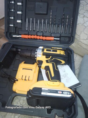 Parafusadeira Furadeira 48V 2 Baterias Com Maleta e Acessórios Completo photo review